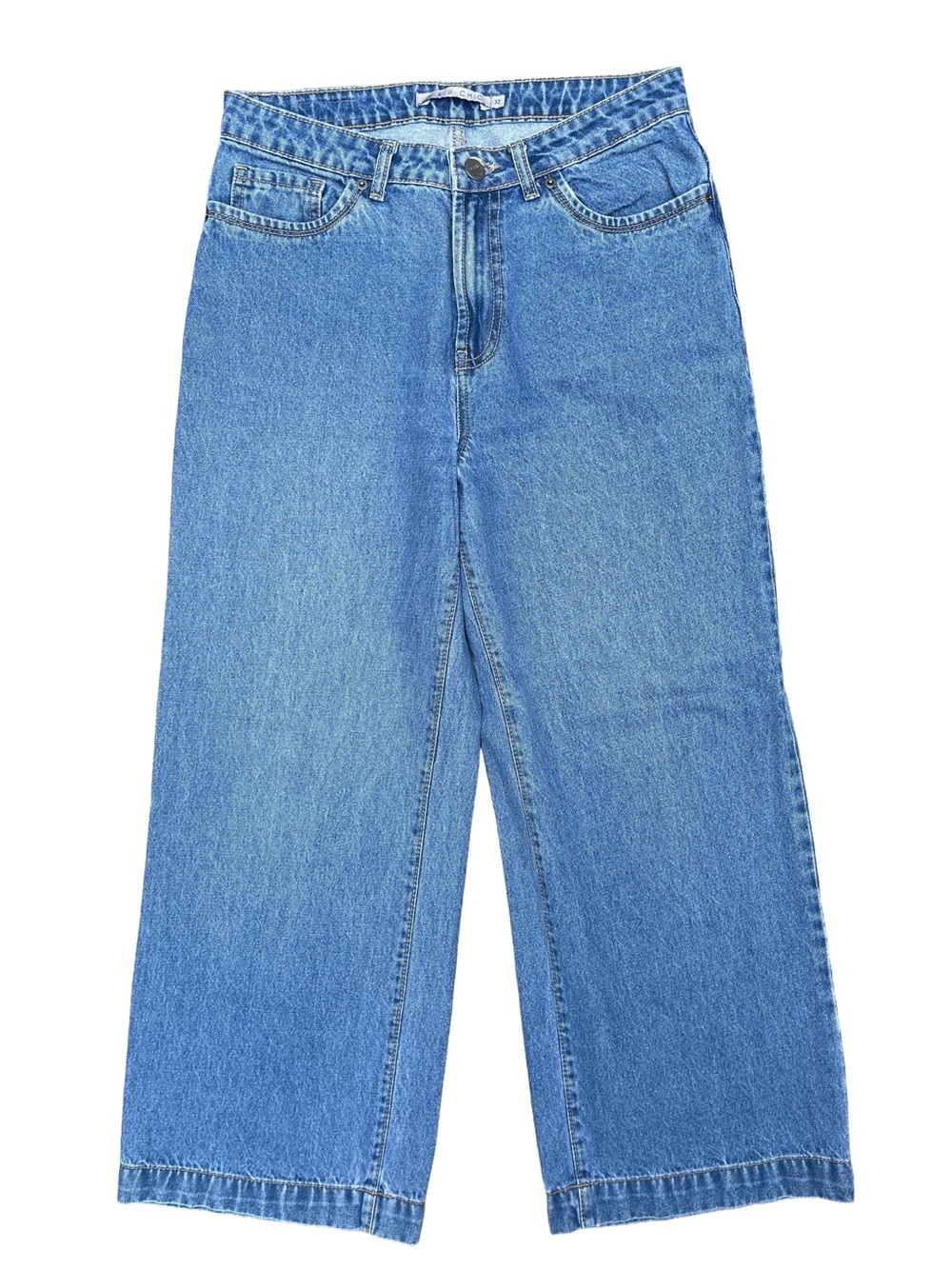 AKA CHIC Medium Wash Wide Leg Denim Jeans Size 32